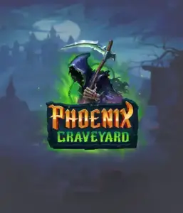 The eerie and atmospheric Phoenix Graveyard slot game interface by ELK Studios, featuring a mysterious graveyard setting. Displayed in this image is the slot's dynamic reel expansion mechanism, enhanced by its stunning symbols and dark theme. It vividly depicts the game's mythological story of resurrection, appealing for those interested in mythology.